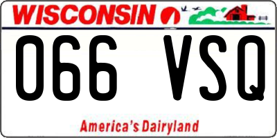 WI license plate 066VSQ