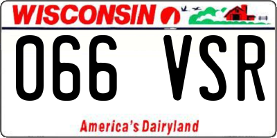 WI license plate 066VSR