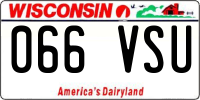 WI license plate 066VSU