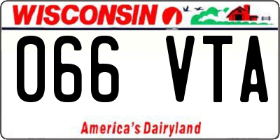 WI license plate 066VTA