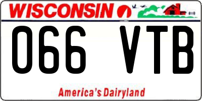 WI license plate 066VTB