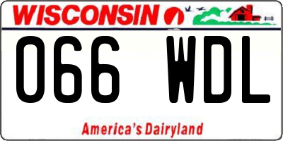 WI license plate 066WDL