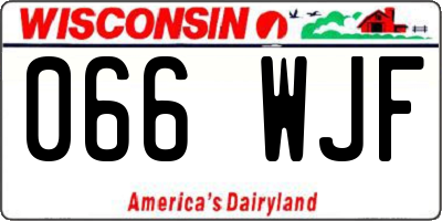 WI license plate 066WJF
