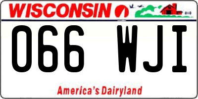 WI license plate 066WJI