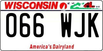 WI license plate 066WJK
