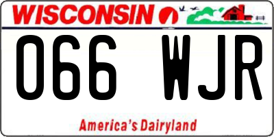 WI license plate 066WJR