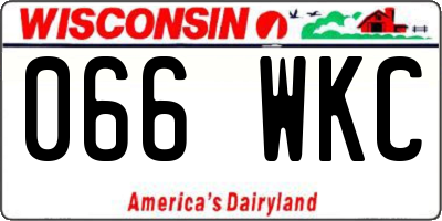 WI license plate 066WKC
