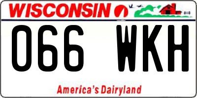 WI license plate 066WKH