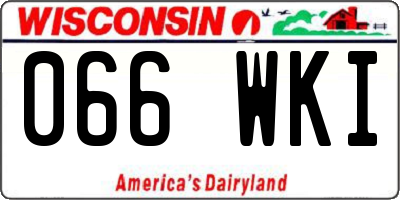 WI license plate 066WKI