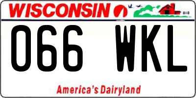WI license plate 066WKL