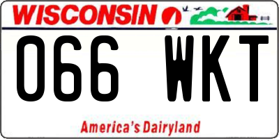 WI license plate 066WKT