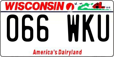 WI license plate 066WKU