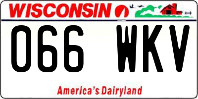 WI license plate 066WKV
