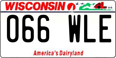 WI license plate 066WLE