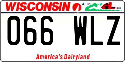 WI license plate 066WLZ