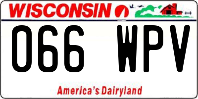 WI license plate 066WPV