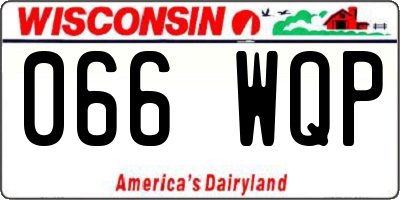 WI license plate 066WQP