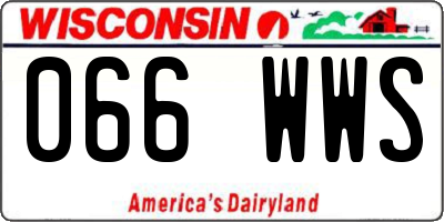 WI license plate 066WWS