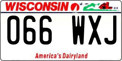 WI license plate 066WXJ