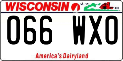 WI license plate 066WXO