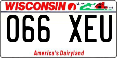WI license plate 066XEU