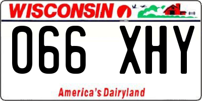 WI license plate 066XHY
