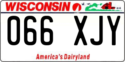WI license plate 066XJY