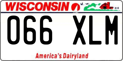 WI license plate 066XLM