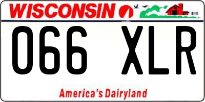 WI license plate 066XLR