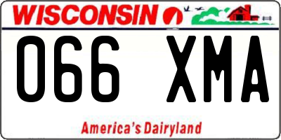 WI license plate 066XMA