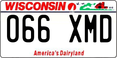 WI license plate 066XMD