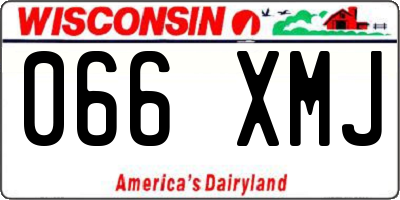 WI license plate 066XMJ