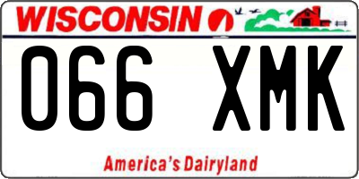 WI license plate 066XMK