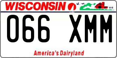 WI license plate 066XMM