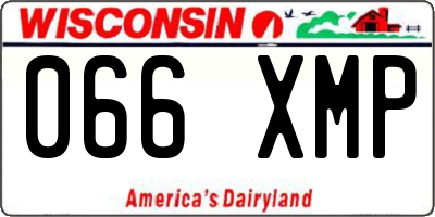 WI license plate 066XMP