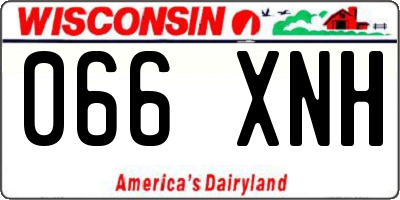 WI license plate 066XNH