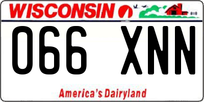 WI license plate 066XNN