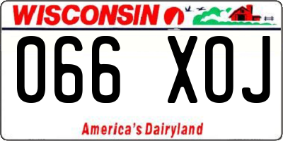 WI license plate 066XOJ