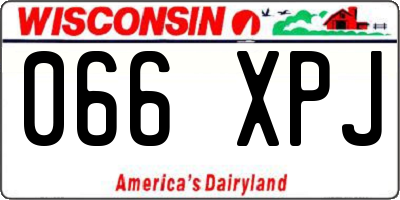 WI license plate 066XPJ