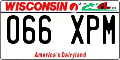 WI license plate 066XPM