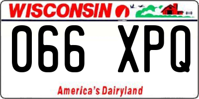 WI license plate 066XPQ