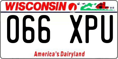 WI license plate 066XPU