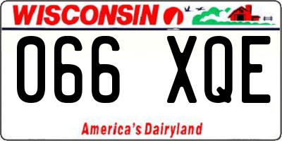 WI license plate 066XQE