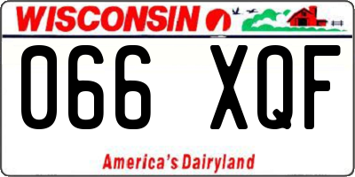 WI license plate 066XQF