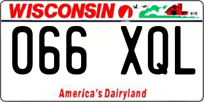 WI license plate 066XQL