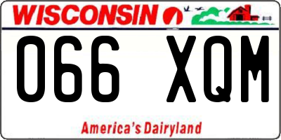 WI license plate 066XQM