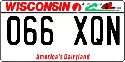 WI license plate 066XQN