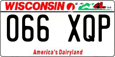 WI license plate 066XQP
