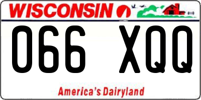 WI license plate 066XQQ