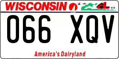 WI license plate 066XQV